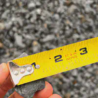 2b 57 crushed stone size with tape measure. located in north east pa